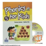 قیمت و خرید کتاب Phonics For Kids 5 از کتاب لند - تصویر اصلی - تصویر اول - تصویر جلد روی کتاب به همراه DVD