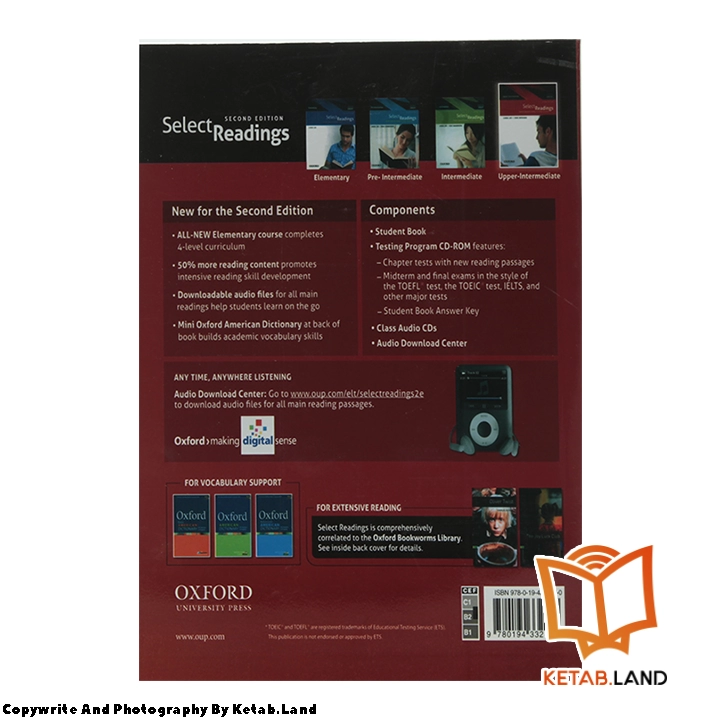 قیمت و خرید کتاب Select Readings Upper-Intermediate 2nd از کتاب لند - تصویر سوم - تصویر جلد پشت کتاب
