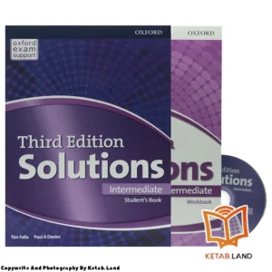 قیمت و خرید کتاب Solutions Intermediate 3rd از کتاب لند - تصویر اصلی - تصویر اول - تصویر جلد روی کتاب به همراه کتاب کار و DVD