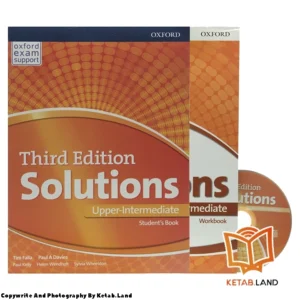 قیمت و خرید کتاب Solutions Upper-Intermediate 3rd از کتاب لند - تصویر اصلی - تصویر اول - تصویر جلد روی کتاب به همراه کتاب کار و DVD