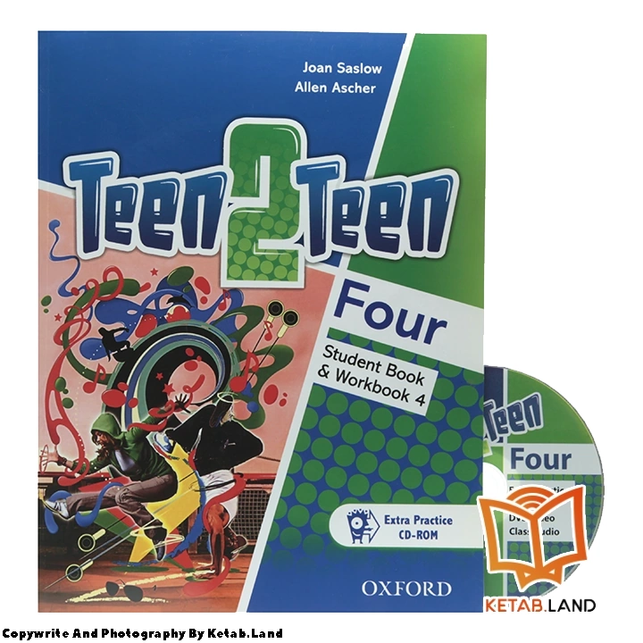 قیمت و خرید کتاب Teen 2 Teen Four از کتاب لند - تصویر اصلی - تصویر جلد روی کتاب به همراه DVD