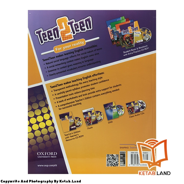 قیمت و خرید کتاب Teen 2 Teen Three از کتاب لند - تصویر سوم - تصویر جلد پشت کتاب