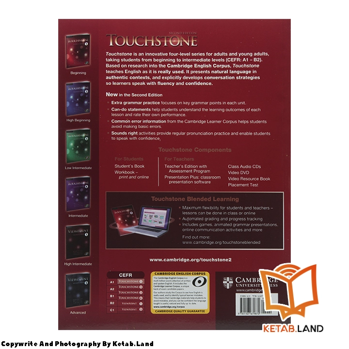 قیمت و خرید کتاب Touchstone 1 2nd از کتاب لند - تصویر سوم - تصویر جلد پشت کتاب