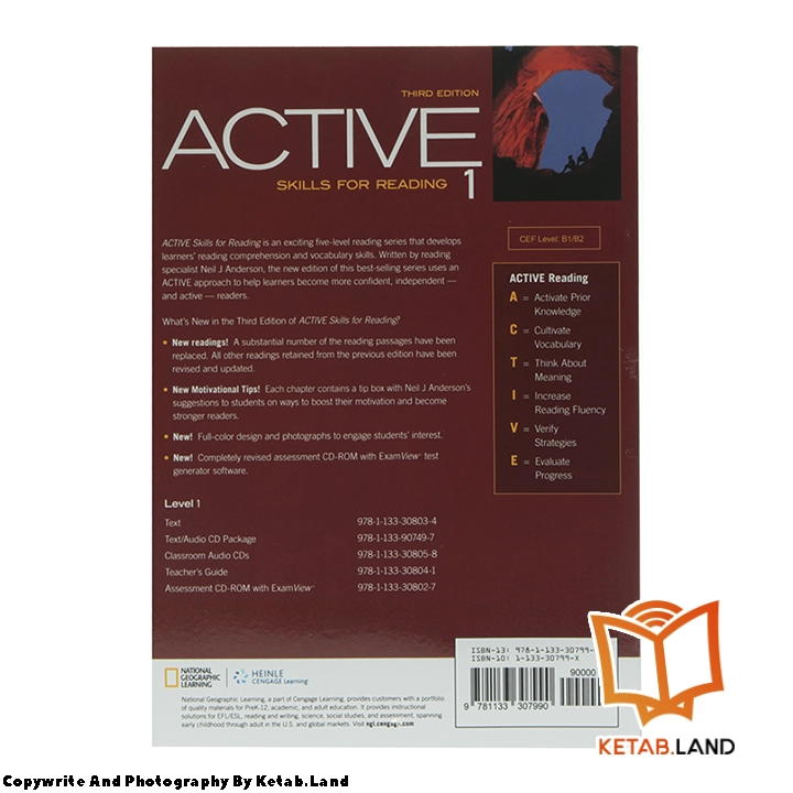 قیمت و خرید کتاب Active Skills For Reading 1 3rd از کتاب لند - تصویر سوم - تصویر جلد پشت کتاب