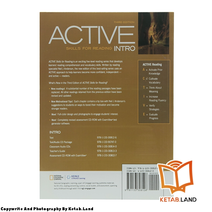 قیمت و خرید کتاب Active Skills For Reading Intro 3rd از کتاب لند - تصویر سوم - تصویر جلد پشت کتاب