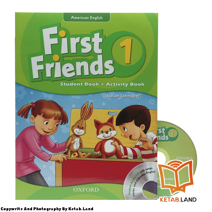 قیمت و خرید کتاب American First Friends 1 از کتاب لند - تصویر اصلی - تصویر جلد روی کتاب به همراه DVD