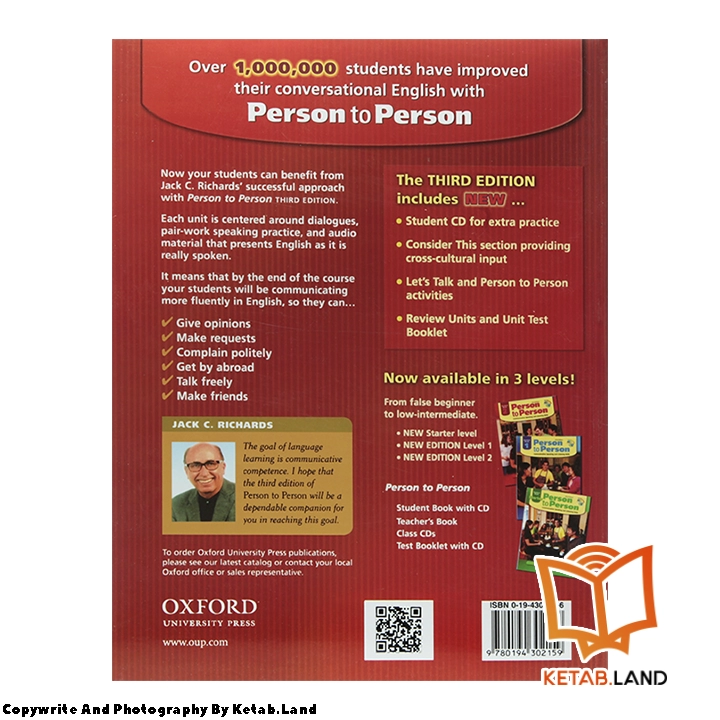 قیمت و خرید کتاب Person To Person 2 از کتاب لند - تصویر سوم - تصویر جلد پشت کتاب