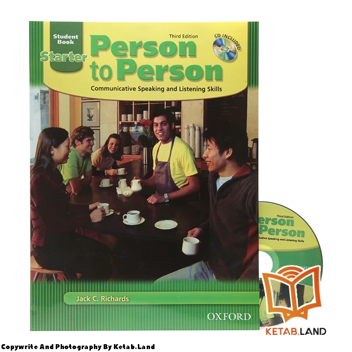 قیمت و خرید کتاب Person To Person Starter از کتاب لند - تصویر اصلی - تصویر جلد روی کتاب به همراه DVD