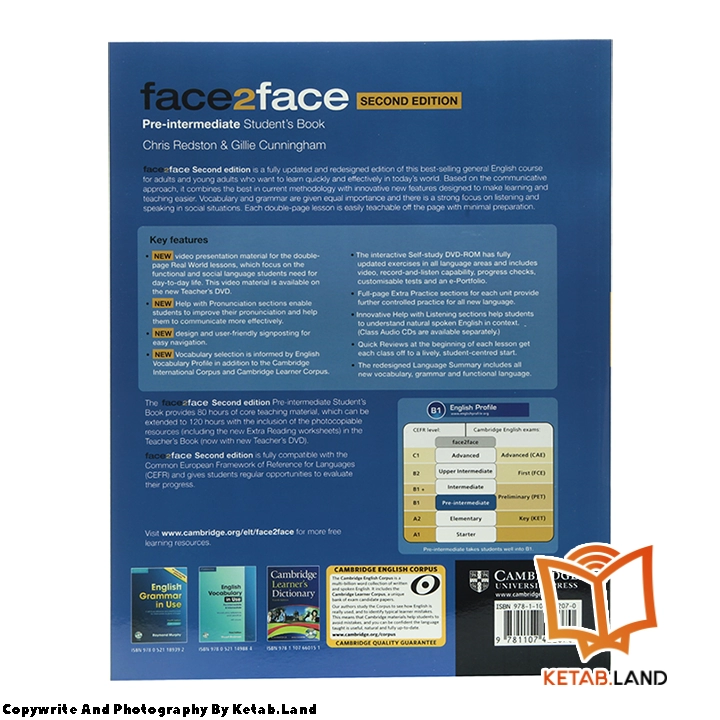 قیمت و خرید کتاب Pre-Intermediate Face 2 Face 2nd از کتاب لند - تصویر سوم - تصویر جلد پشت کتاب