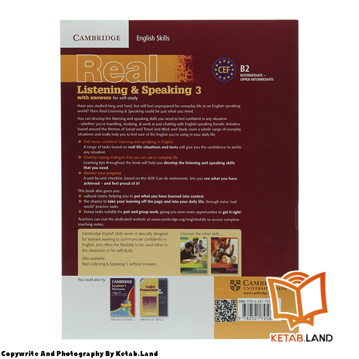قیمت و خرید کتاب Real Listening and Speaking 3 از کتاب لند - تصویر سوم - تصویر جلد پشت کتاب