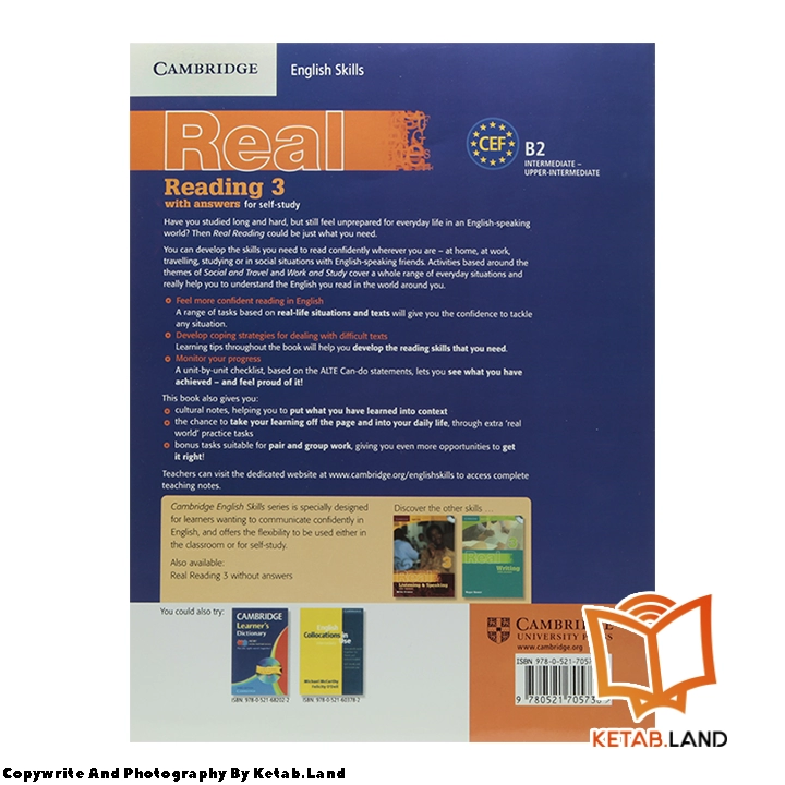 قیمت و خرید کتاب Real Reading 3 از کتاب لند - تصویر دوم - تصویر جلد پشت کتاب