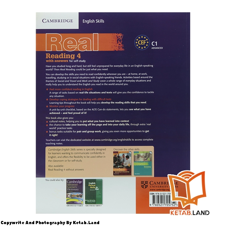 قیمت و خرید کتاب Real Reading 4 از کتاب لند - تصویر دوم - تصویر جلد پشت کتاب