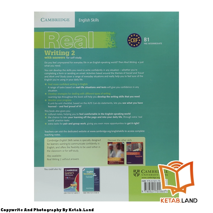 قیمت و خرید کتاب Real Writing 2 از کتاب لند - تصویر سوم - تصویر جلد پشت کتاب