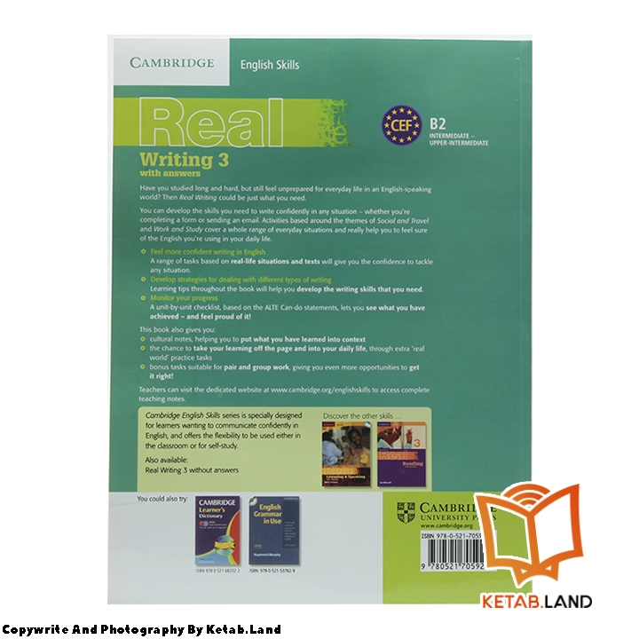قیمت و خرید کتاب Real Writing 3 از کتاب لند - تصویر سوم - تصویر جلد پشت کتاب