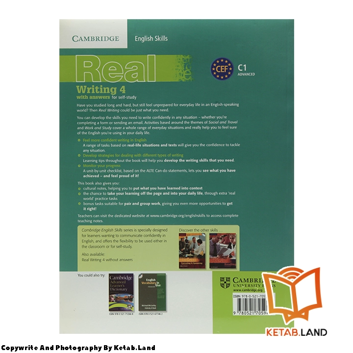 قیمت و خرید کتاب Real Writing 4 از کتاب لند - تصویر سوم - تصویر جلد پشت کتاب