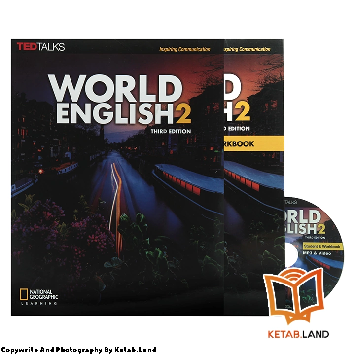 قیمت و خرید کتاب World English 2 3rd از کتاب لند - تصویر اصلی - تصویر اول - تصویر جلد روی کتاب به همراه کتاب کار و DVD