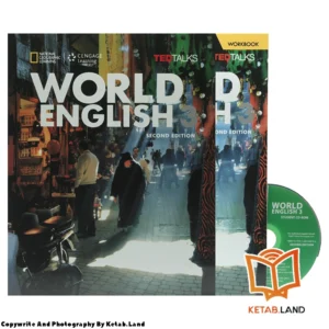 قیمت و خرید کتاب World English 3 2nd از کتاب لند - تصویر اصلی - تصویر اول - تصویر جلد روی کتاب به همراه کتاب کار و DVD