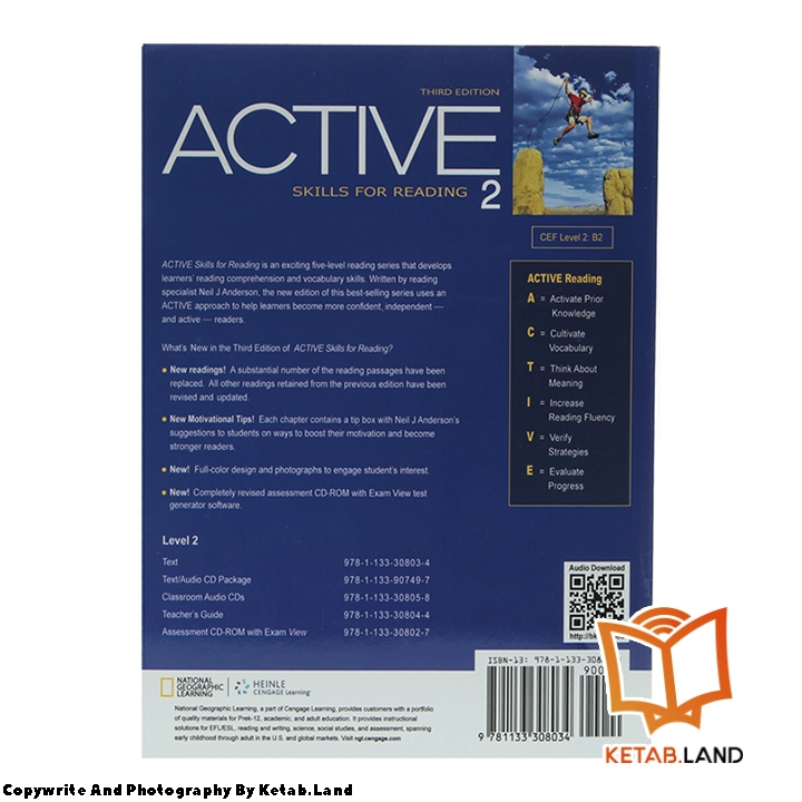 قیمت و خرید کتاب Active Skills For Reading 2 3rd از کتاب لند - تصویر سوم - تصویر جلد پشت کتاب