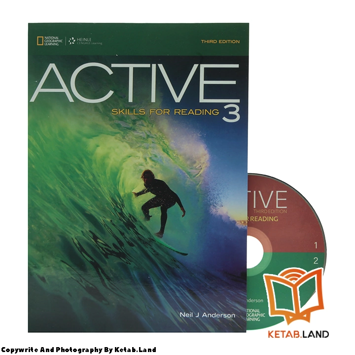 قیمت و خرید کتاب Active Skills For Reading 3 3rd از کتاب لند - تصویر اصلی - تصویر جلد روی کتاب به همراه DVD
