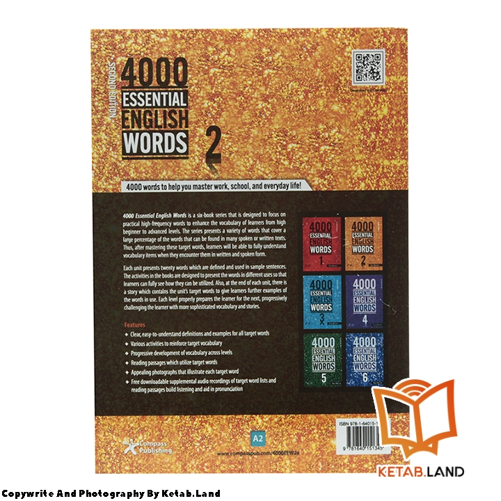 قیمت و خرید کتاب 4000 Essential English Words 2 2nd از کتاب لند - تصویر سوم - تصویر جلد پشت کتاب