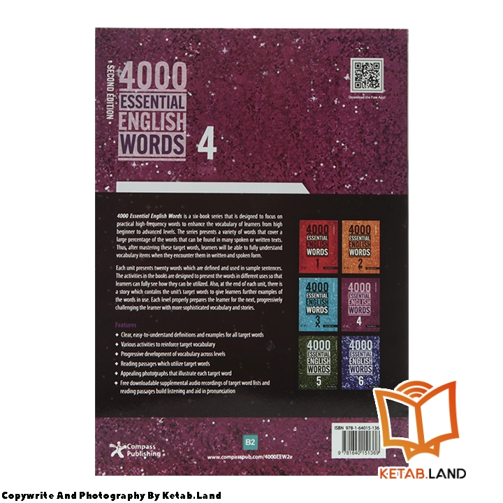 قیمت و خرید کتاب 4000 Essential English Words 4 2nd از کتاب لند - تصویر سوم - تصویر جلد پشت کتاب