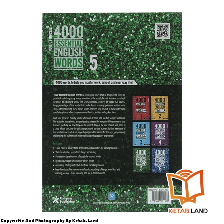قیمت و خرید کتاب 4000 Essential English Words 5 2nd از کتاب لند - تصویر سوم - تصویر جلد پشت کتاب