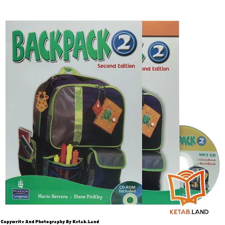 قیمت و خرید کتاب Backpack 2 2nd از کتاب لند - تصویر اصلی - تصویر اول - تصویر جلد روی کتاب به همراه کتاب کار و DVD