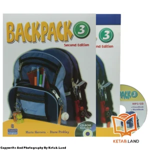 قیمت و خرید کتاب Backpack 3 2nd از کتاب لند - تصویر اصلی - تصویر اول - تصویر جلد روی کتاب به همراه کتاب کار و DVD