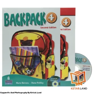 قیمت و خرید کتاب Backpack 4 2nd از کتاب لند - تصویر اصلی - تصویر اول - تصویر جلد روی کتاب به همراه کتاب کار و DVD