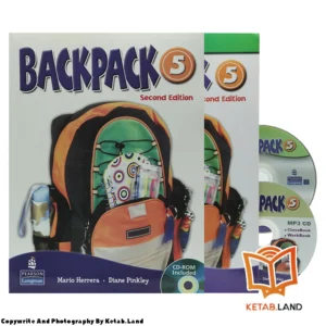 قیمت و خرید کتاب Backpack 5 2nd از کتاب لند - تصویر اصلی - تصویر اول - تصویر جلد روی کتاب به همراه کتاب کار و DVD