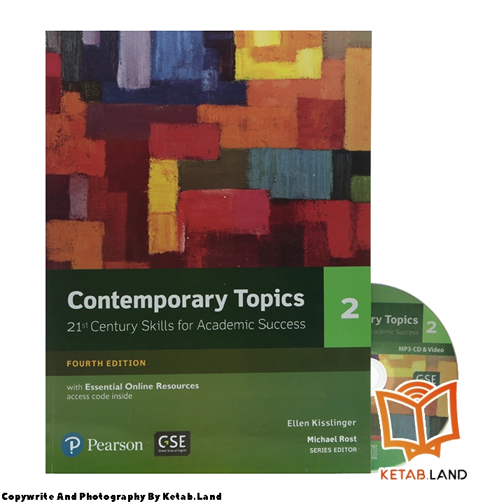 قیمت و خرید کتاب Contemporary Topics 2 4th از کتاب لند - تصویر اصلی - تصویر جلد روی کتاب به همراه DVD