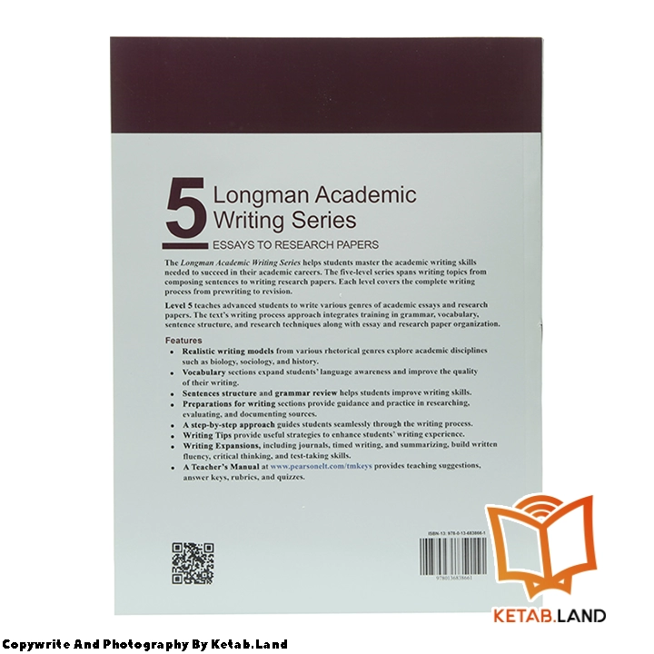 قیمت و خرید کتاب Longman Academic Writing Series 5 از کتاب لند - تصویر دوم- تصویر جلد پشت کتاب