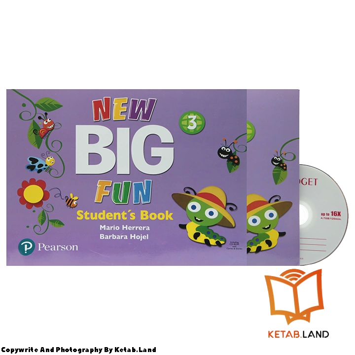 قیمت و خرید کتاب New Big Fun 3 از کتاب لند - تصویر اصلی - تصویر اول - تصویر جلد روی کتاب به همراه کتاب کار و DVD