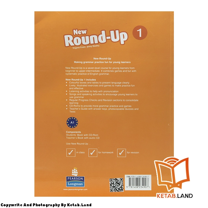 قیمت و خرید کتاب New Round-Up 1 از کتاب لند - تصویر سوم - تصویر جلد پشت کتاب
