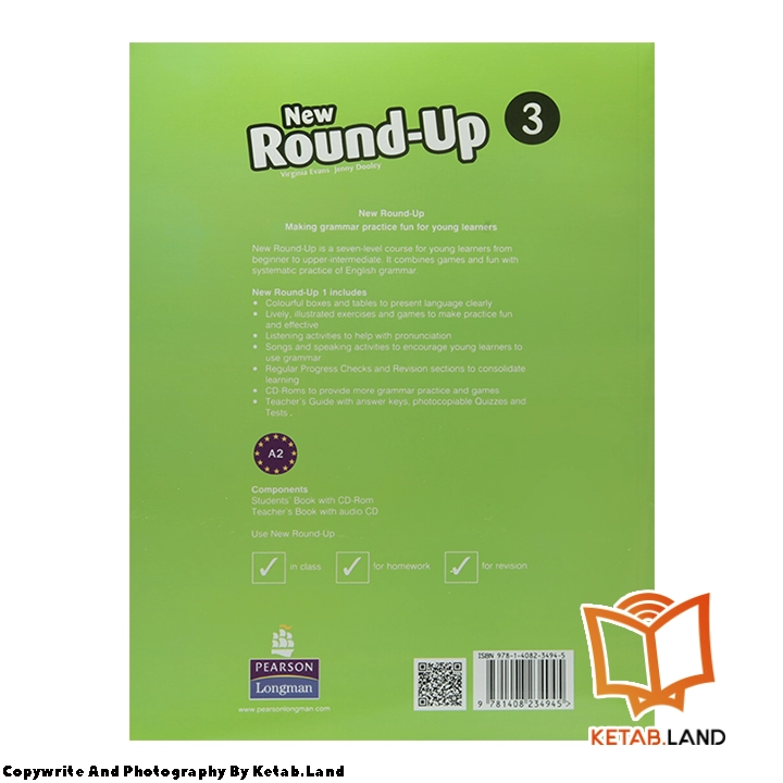 قیمت و خرید کتاب New Round-Up 3 از کتاب لند - تصویر سوم - تصویر جلد پشت کتاب