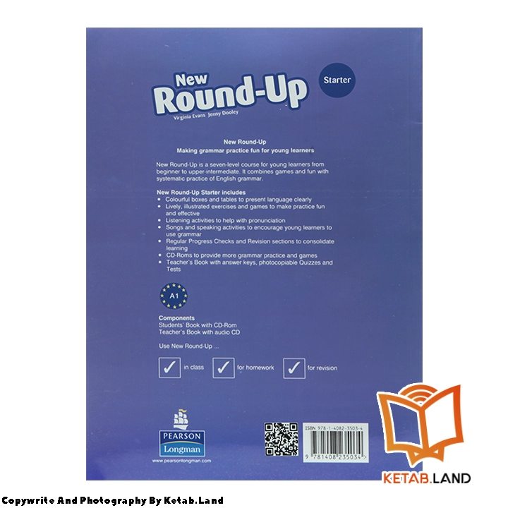 قیمت و خرید کتاب New Round-Up Starter از کتاب لند - تصویر سوم - تصویر جلد پشت کتاب