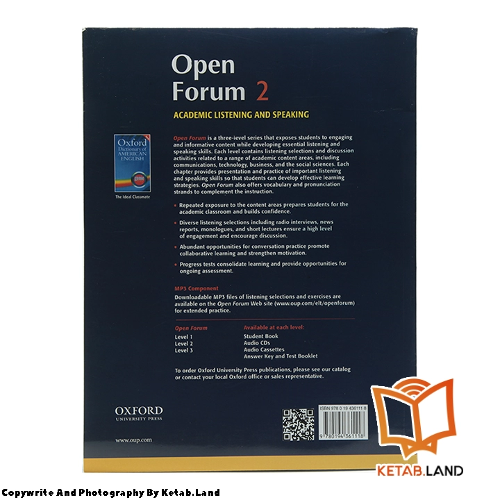 قیمت و خرید کتاب Open Forum 2 از کتاب لند - تصویر سوم - تصویر جلد پشت کتاب