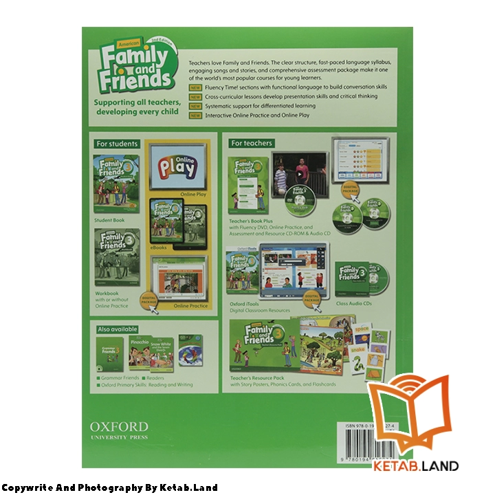 قیمت و خرید کتاب American Family and Friends 3 2nd از کتاب لند - تصویر سوم - تصویر جلد پشت کتاب
