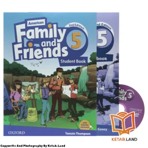 قیمت و خرید کتاب American Family and Friends 5 2nd از کتاب لند - تصویر اصلی - تصویر اول - تصویر جلد روی کتاب به همراه کتاب کار، DVD