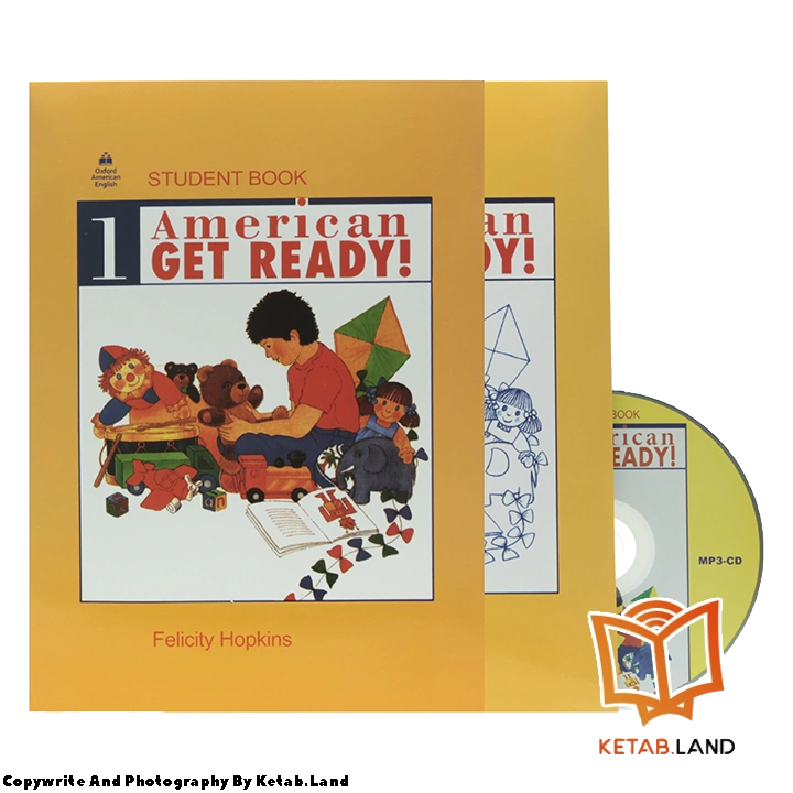 قیمت و خرید کتاب American Get Ready 1 از کتاب لند - تصویر اصلی - تصویر اول - تصویر جلد روی کتاب به همراه کتاب کار و DVD