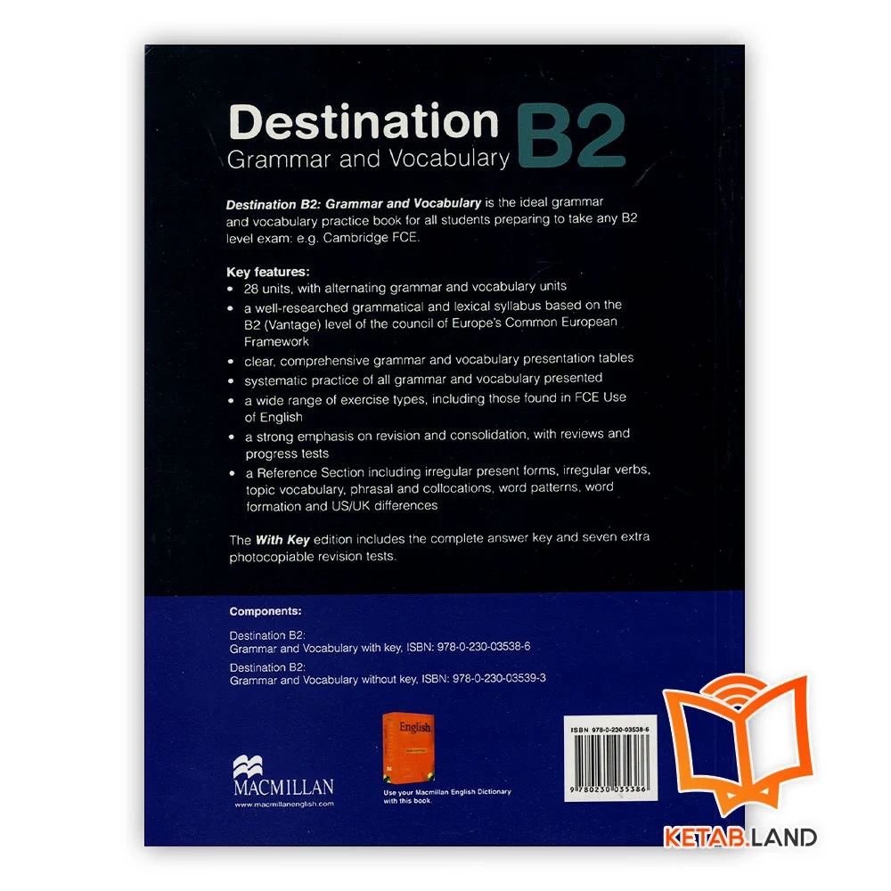 قیمت کتاب دستینیشن گرامر و کلمات b2