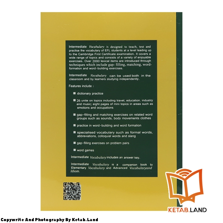 قیمت و خرید کتاب Intermediate Vocabulary BJ Thomas از کتاب لند - تصویر دوم - تصویر جلد پشت کتاب