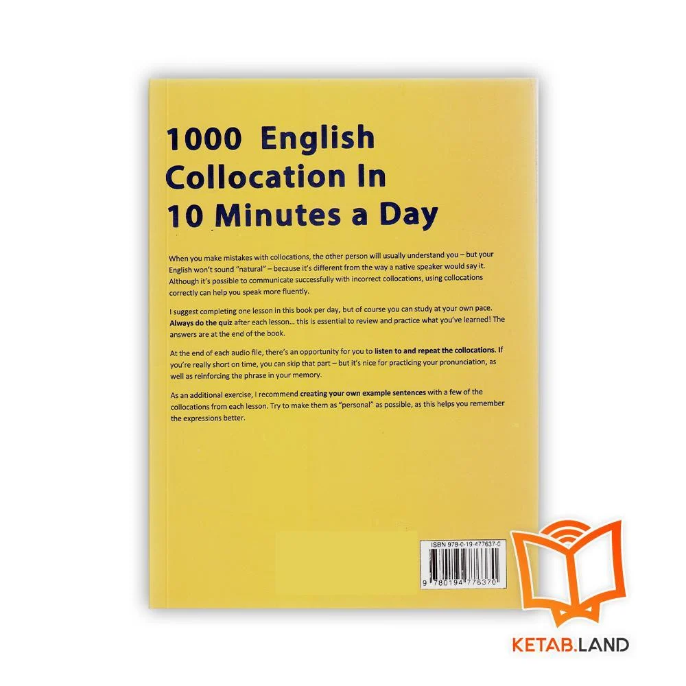 قیمت کتاب 1000English collocations in 10 minutes a day