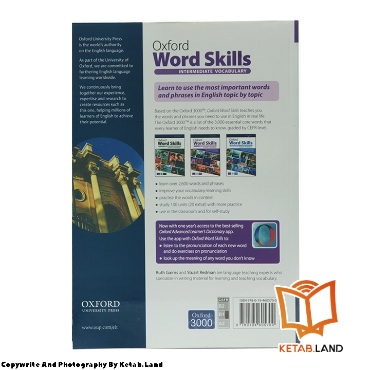 قیمت و خرید کتاب Intermediate Oxford Word Skills 2nd از کتاب لند - تصویر دوم - تصویر جلد پشت کتاب