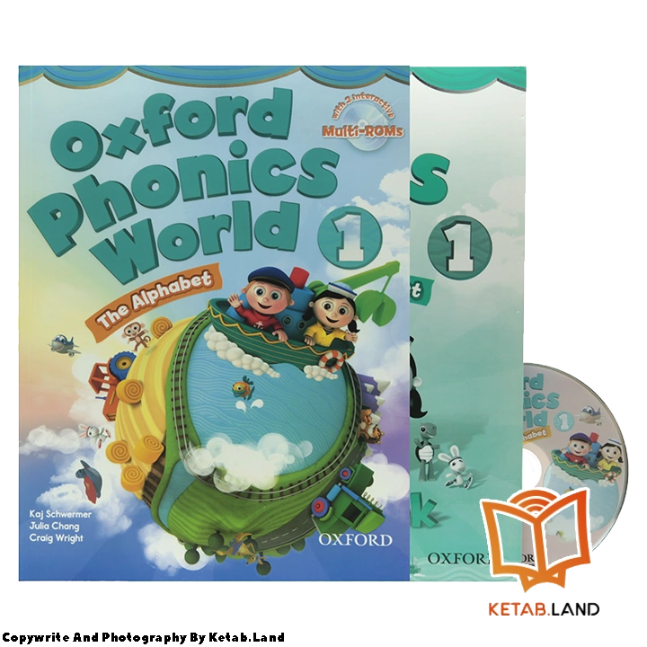 قیمت و خرید کتاب Oxford Phonics World 1 از کتاب لند - تصویر اصلی - تصویر اول - تصویر جلد روی کتاب به همراه کتاب کار و DVD