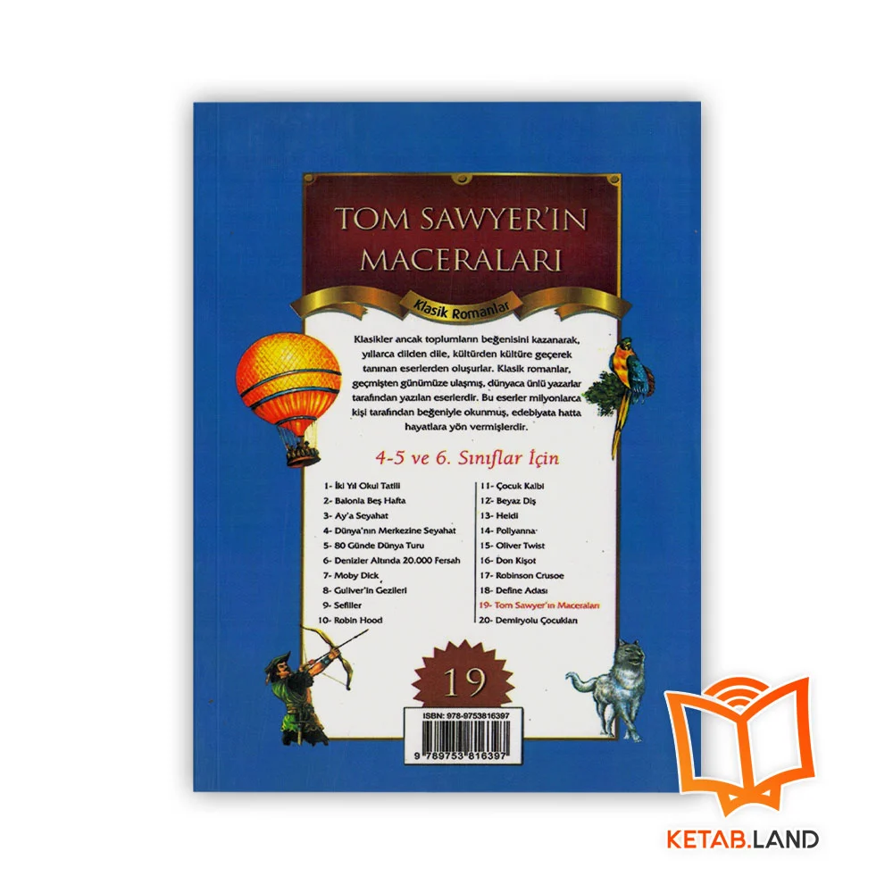 قیمت کتاب داستان ترکی TOM SAWYER IN MACERALARI