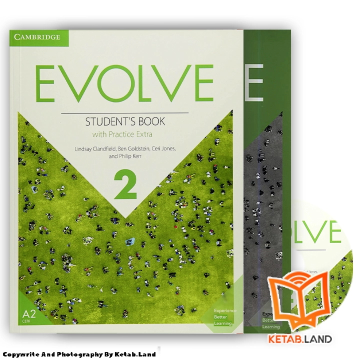قیمت و خرید کتاب Evolve 2 Book از کتاب لند - تصویر دوم - تصویر جلد روی کتاب به همراه کتاب کار و DVD