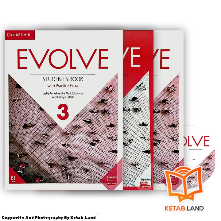قیمت و خرید کتاب Evolve 3 Book از کتاب لند - تصویر اصلی - تصویر اول - تصویر جلد روی کتاب به همراه کتاب کار، کتاب ویدئو و DVD