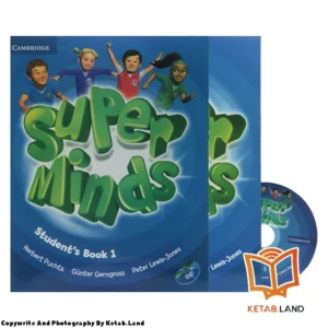 قیمت و خرید کتاب Super Minds 1 از کتاب لند - تصویر اصلی - تصویر اول - تصویر جلد روی کتاب به همراه کتاب کار و DVD