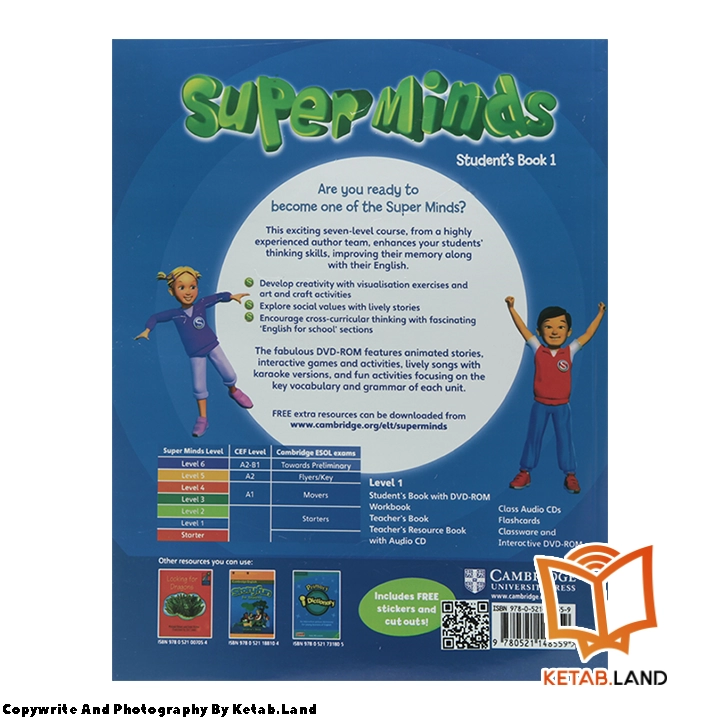 قیمت و خرید کتاب Super Minds 1 از کتاب لند - تصویر سوم - تصویر جلد پشت کتاب